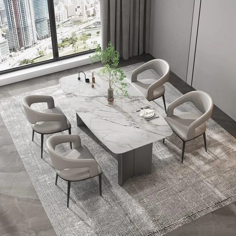 Furniture Light luxury Italian dining chair home modern leisure hotel reception negotiation chair office back chair