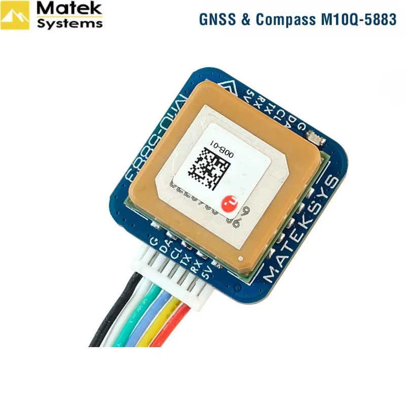 Matek Systems M10Q-5883 SAM-M10Q GPS Module QMC5883L Compass Digital AirSpeed 72 Channel 4~9V For RC FPV Racing Drone