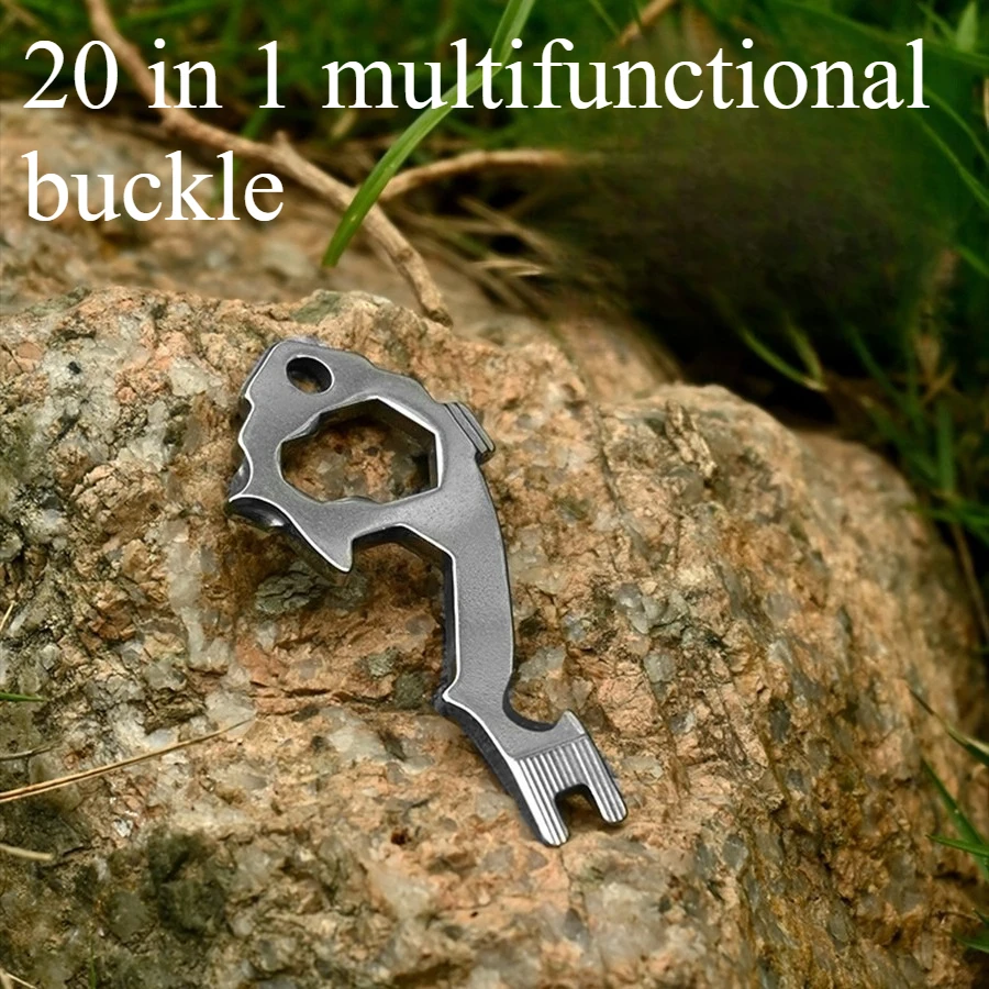 

2PCS Outdoor Mini Multipurpose Tool 20 in One Multifunctional EDC Tool Keyring Bottle Opener Screwdriver