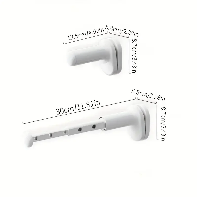 شماعات سميكة قابلة للطي، رف تجفيف ملابس السفر قابل للتمديد، سهل التركيب والحمل، موفر للمساحة