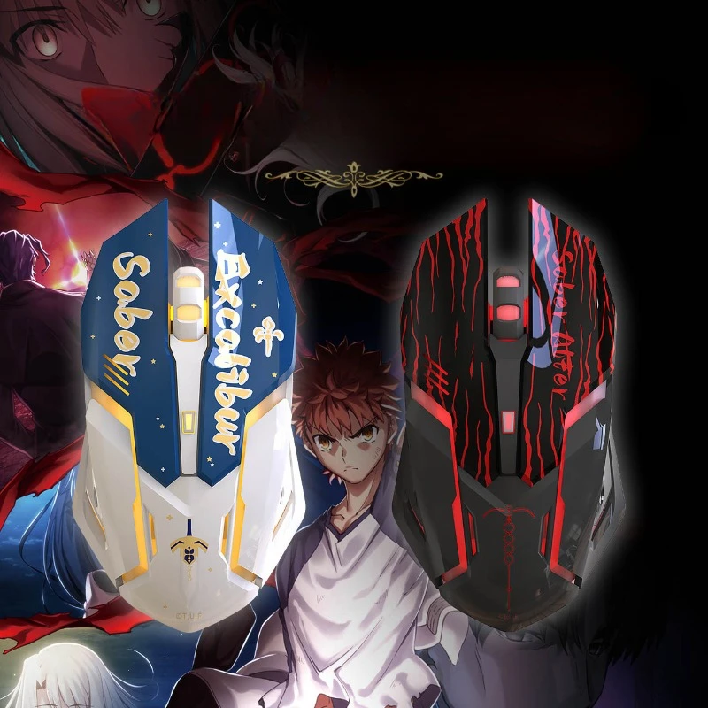 

Fate Stay Night аниме периферийные беспроводные мыши Saber Altria Pendragon 2,4G беспроводная передача игровая мышь подарки на день рождения