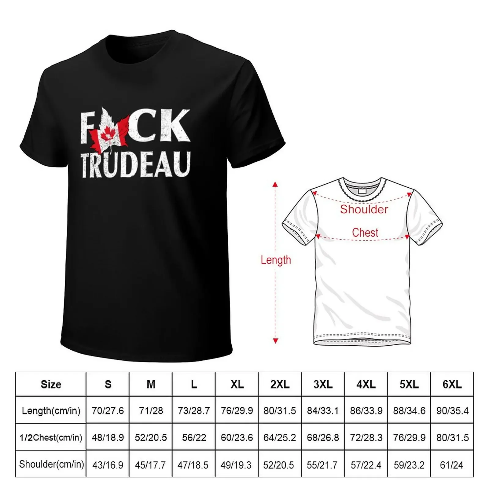 Fck Trudeau Maple Leaf Canada Flag Distressed Design Vintage T-Shirt sports fans shirts graphic tees men clothing