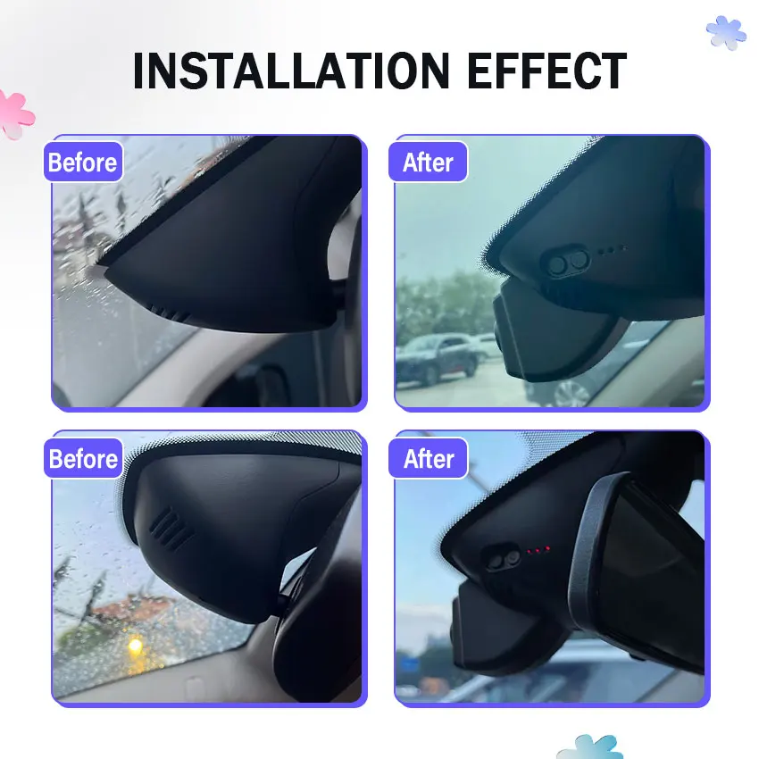 4K UHD Plug and Play WIFi Car DVR Video Recorder For Mercedes Benz Smart 453 for Smart fortwo forfour 453 2015-2021 Dashcam OEM