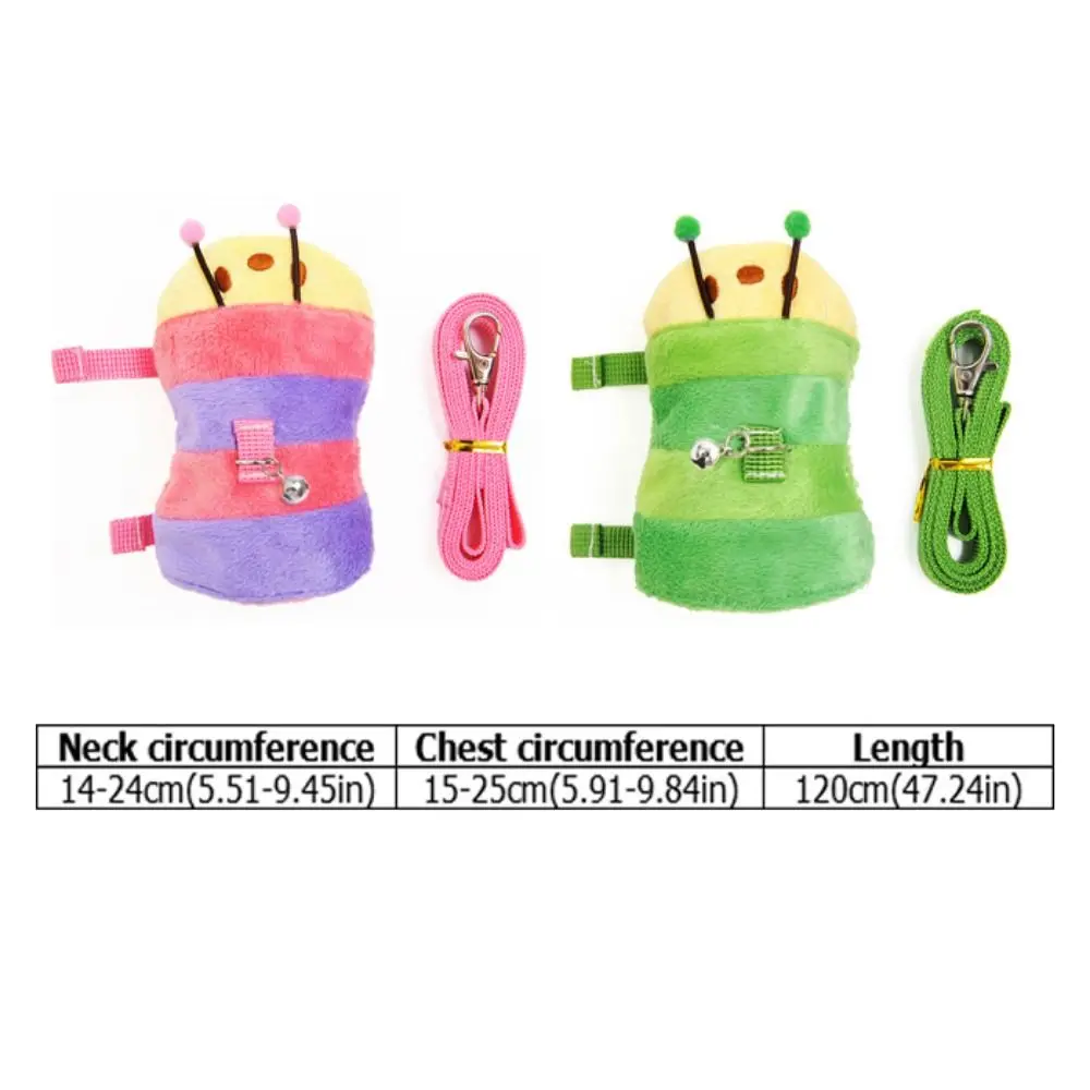 مستلزمات الحيوانات الأليفة الكرتون الهامستر سترة تسخير الهروب برهان تنفس الهامستر الرصاص حبل قابل للتعديل النمس المشي المقود السفر #6