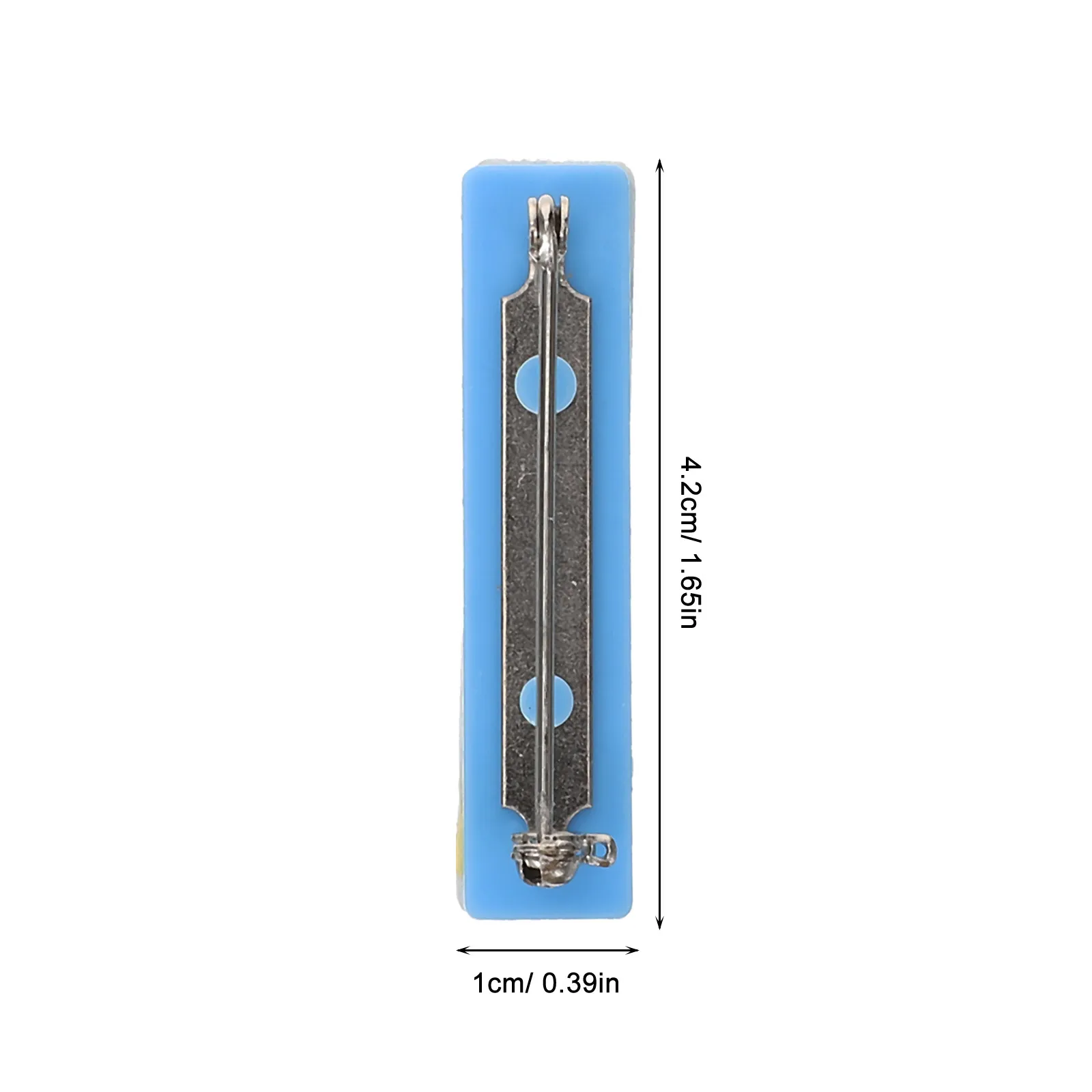 10Pcs Plastic Badge Pin Backs with Double-Side Sticker Adhesive Safety Bar Pins for Name Tags Id Cards Worker Number Display
