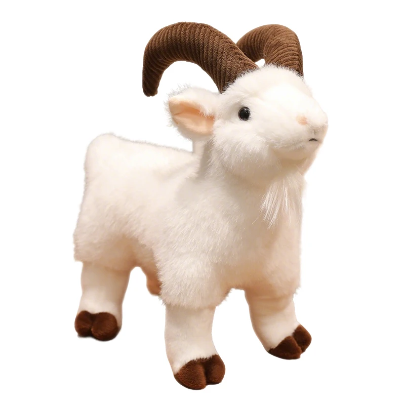 1Pc 16/30cm Lovely Goat Plush Toys Cute Bighorn Sheep Plushie Dolls Plush Pendant Toy for Friend Birthday Gift