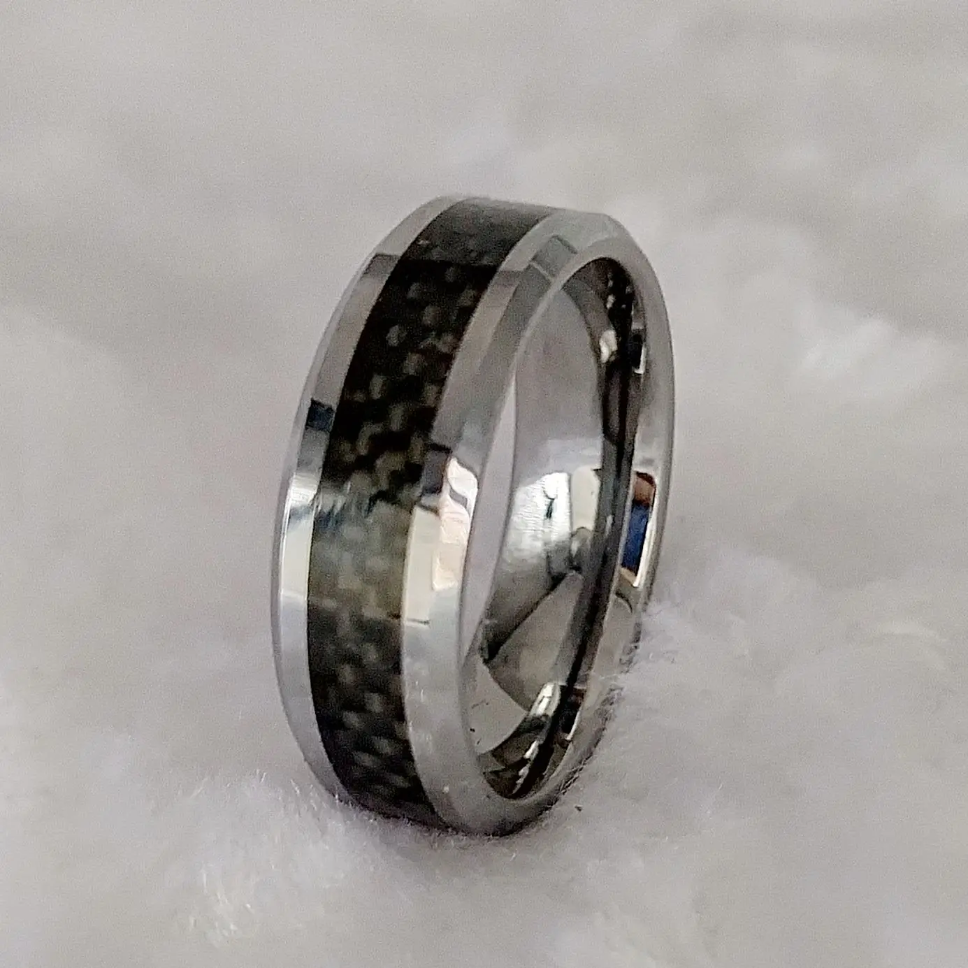 high quality waterproof black carbon fiber men's jewelry fashion tungsten carbide wedding rings for men male boys jewellery