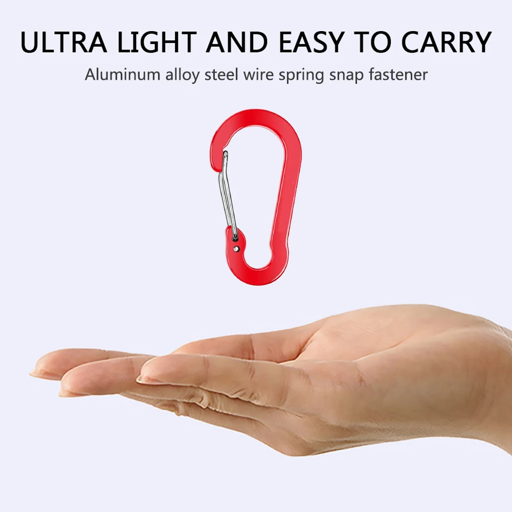12PCS Multi-Tool Carabiner Clips Small Outdoor Hooks Keychain Buckle Fishing Camping Cycling Hiking Durable Tourist Karabiners image 3
