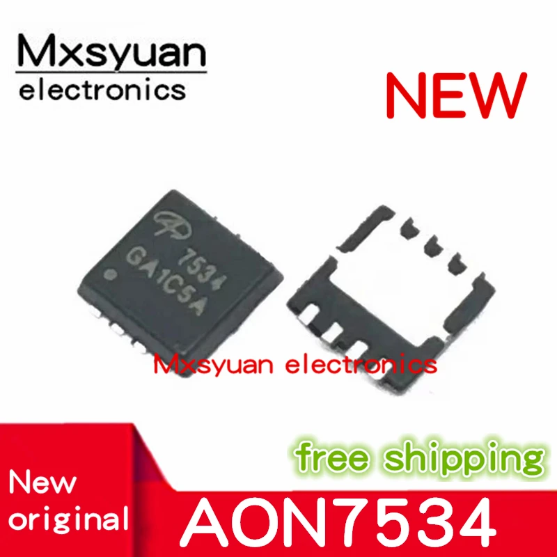 100% New (10piece) AON7534 7534 AO7534 QFN-8 Chipset