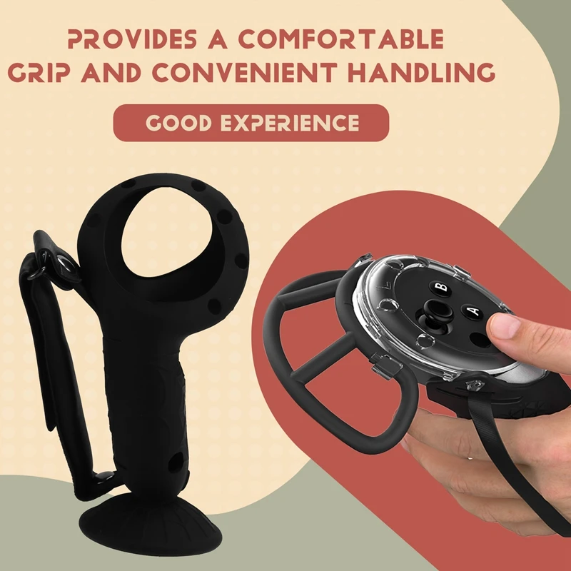 Upright Silicone Grip Controller Case For Meta Quest 3S - Comfortable Convenient Replacement Battery