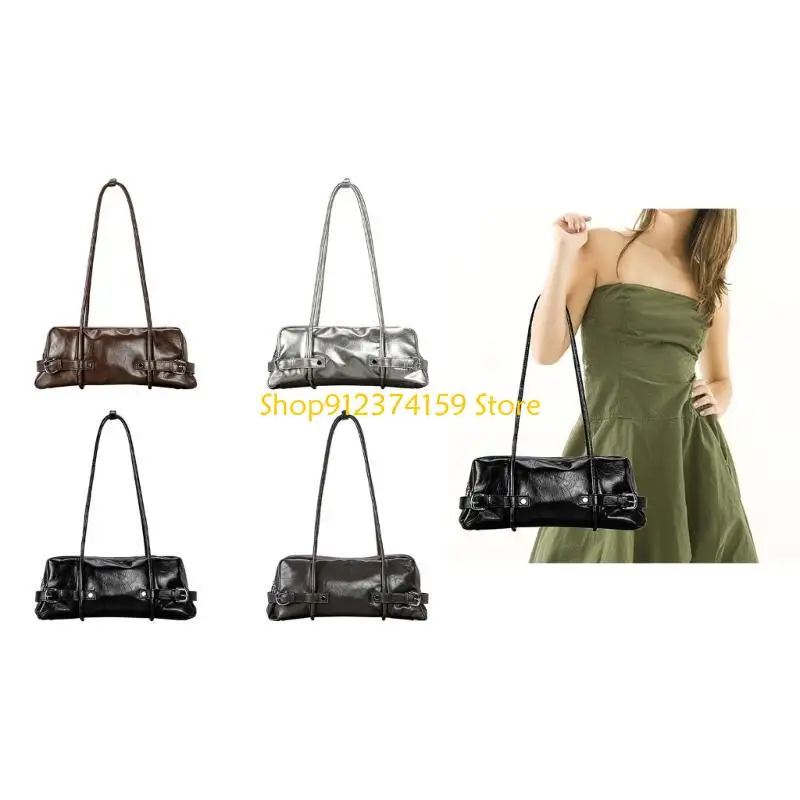 

G5AE Women Armpit Bag Large Capacity Handbag All-matching Shoulder Bag Biker Bag