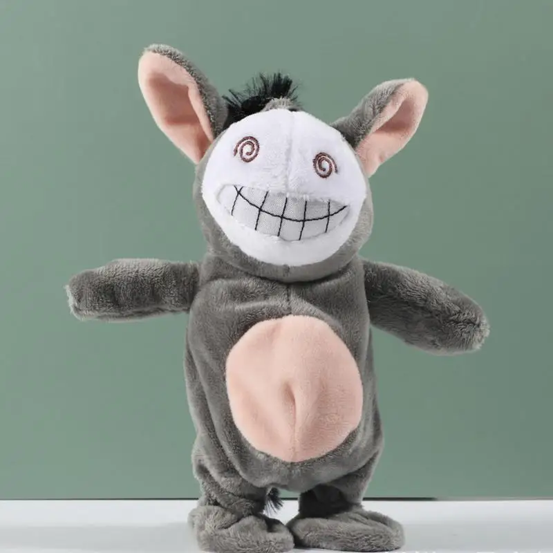 Singing Donkey Plush Toy Talking Singing Plush Toy Electric Interactive Animated Toy Donkey Stuffed Animal Interactive Musical