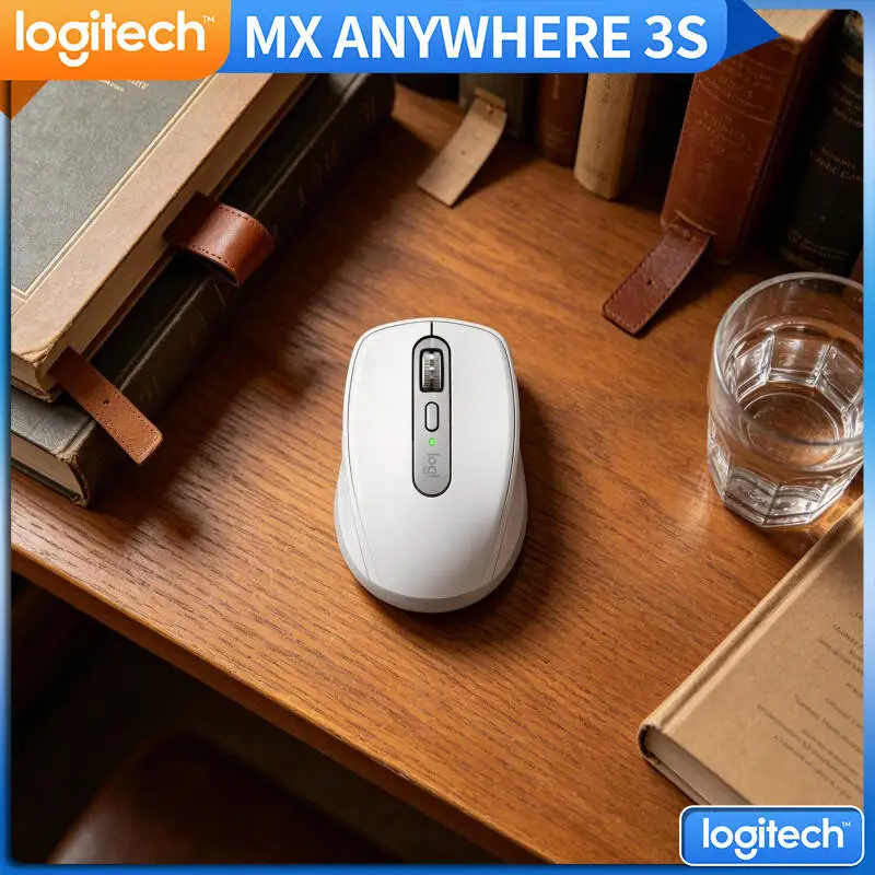 Logitech MX Anywhere 3S - 8K DPI Darkfield, MagSpeed Scroll, Silent Click, Multi-Device, Retail Shop & Back Office Use