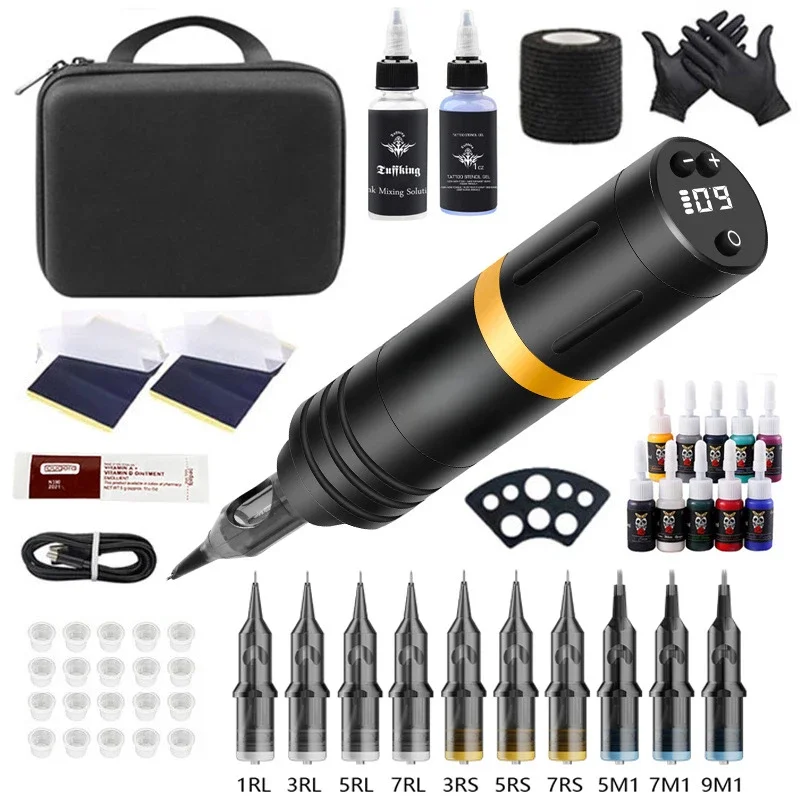 Tattoo set Wireless battery pen Tattoo machine Piercing tattoo tool Full set of equipment