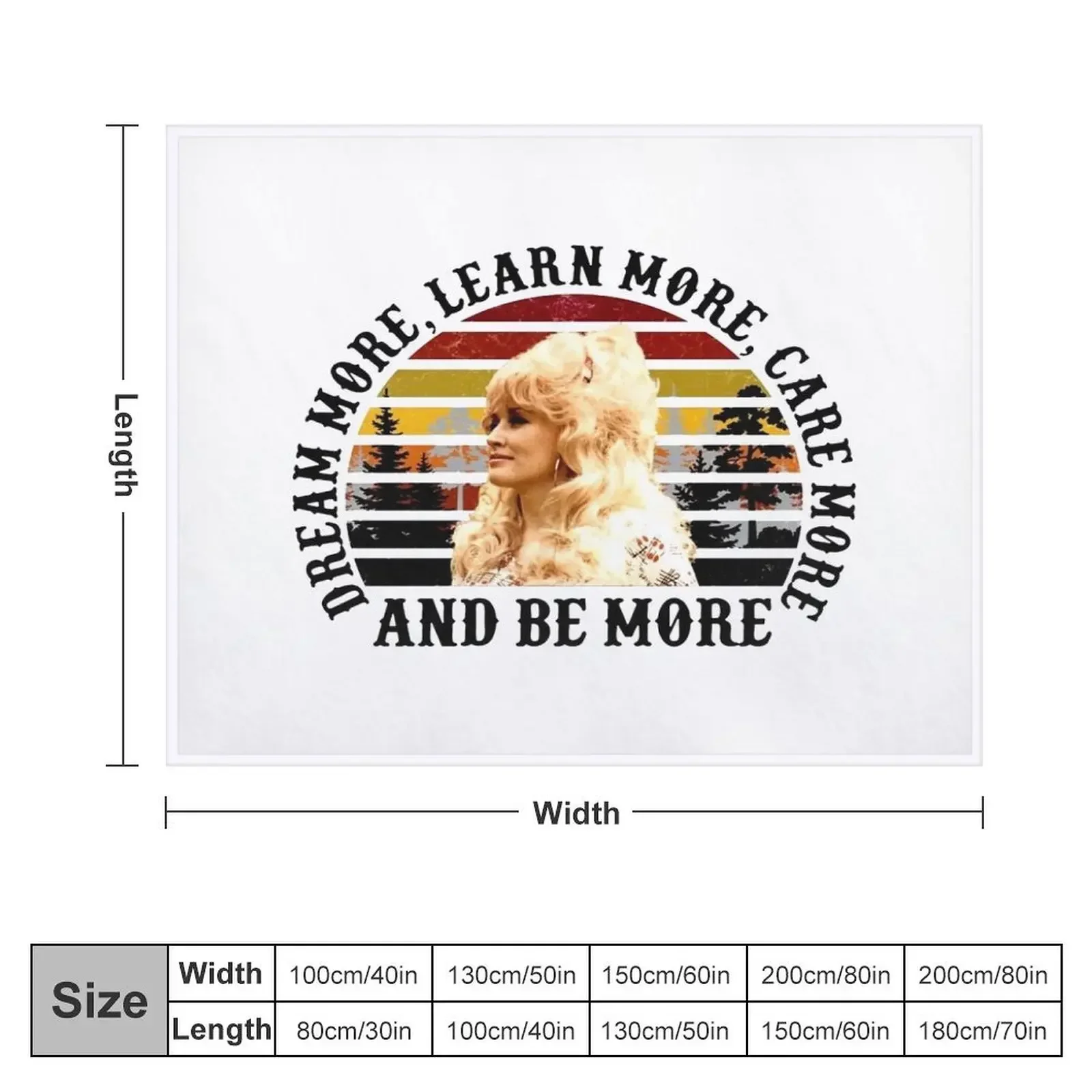 AND BE MORE PARTON LEARN MORE Throw Blanket Bed Sofa Throw Beach Blankets