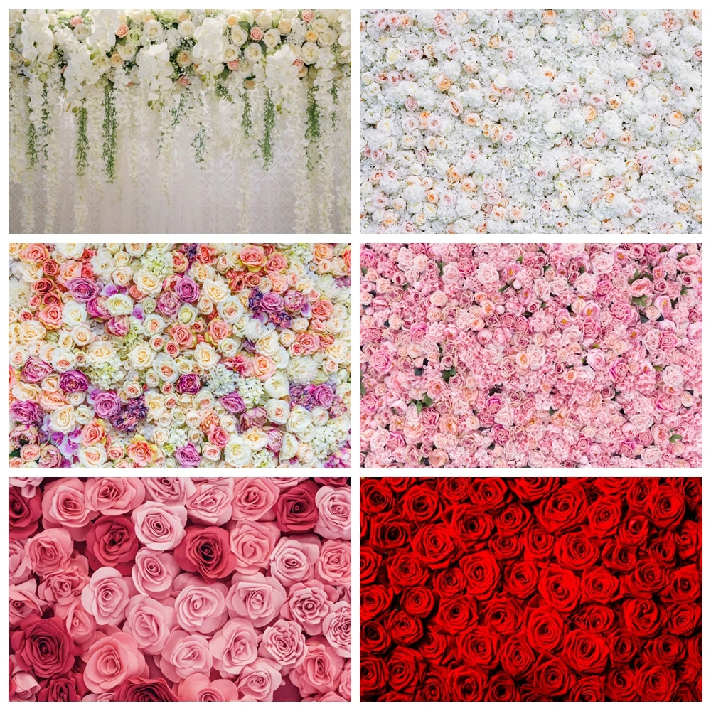 

Wedding Photography Backdrop Spring Flower Wall Floral Baby Birthday Portrait Bridal Shower Background Decor Photo Studio Props