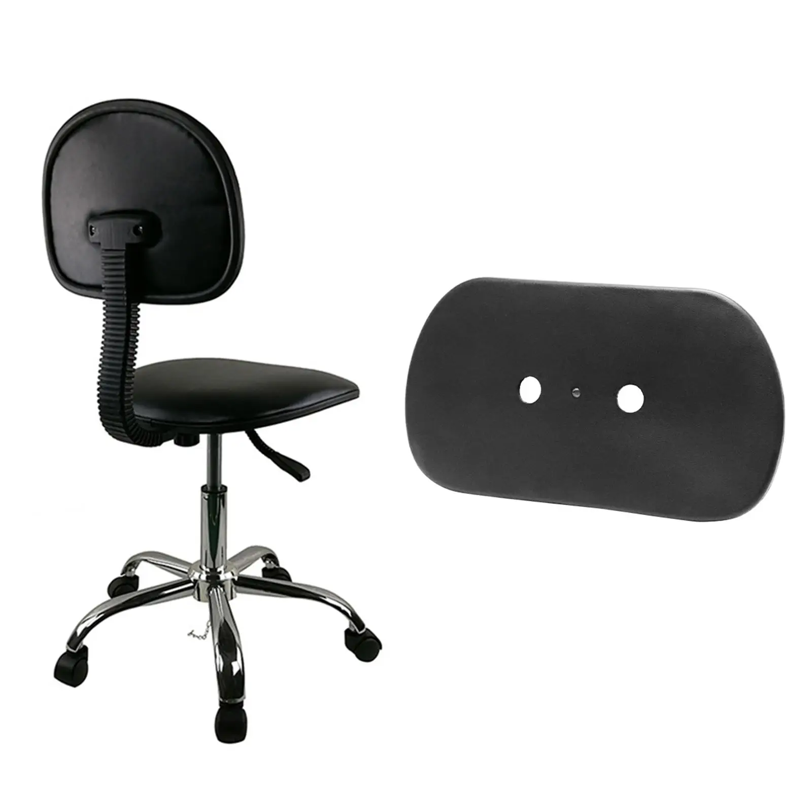 Almohadilla de respaldo para silla de oficina, respaldo de repuesto cómodo y fácil de instalar, color negro, para ordenador