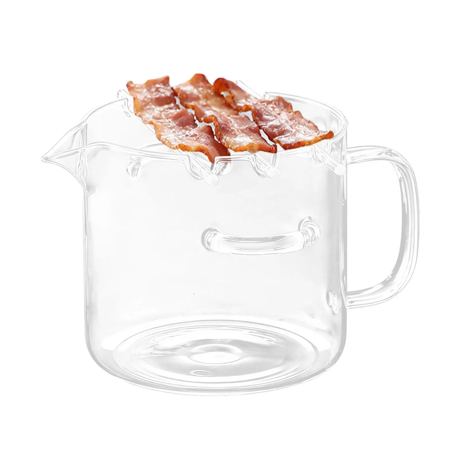 

Bacon Cooker For Microwave Oven Glass Heat-Resistant Cooking Pot Microwave Bacon Rack For Picnic Barbecue Stove Kitchen Cheese