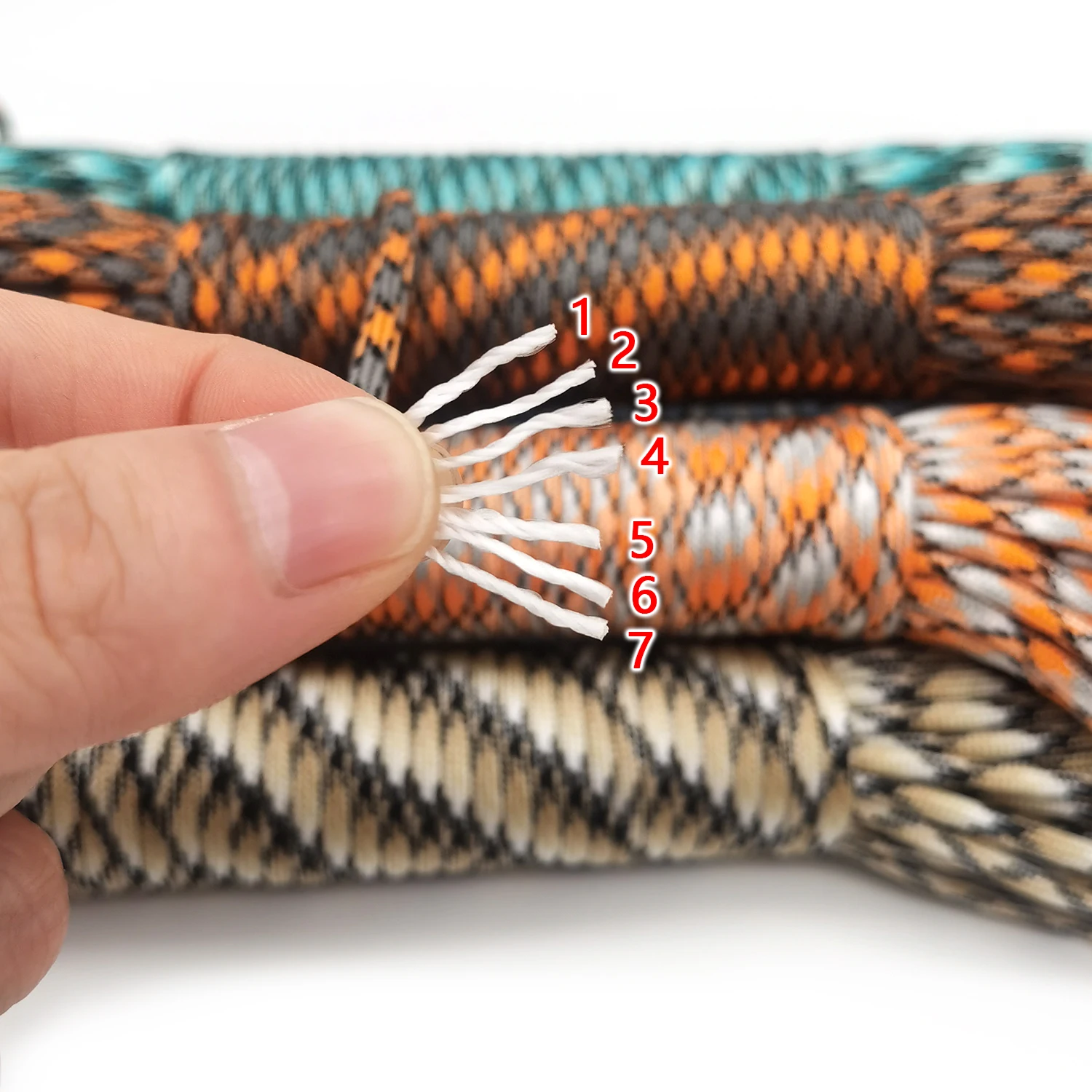 Dia.4Mm 7-Core Paracord، 5M/10M/31M، خيمة خارجية حبل ربط الملابس تجفيف حبل سوار منسوج ذاتي الصنع #2