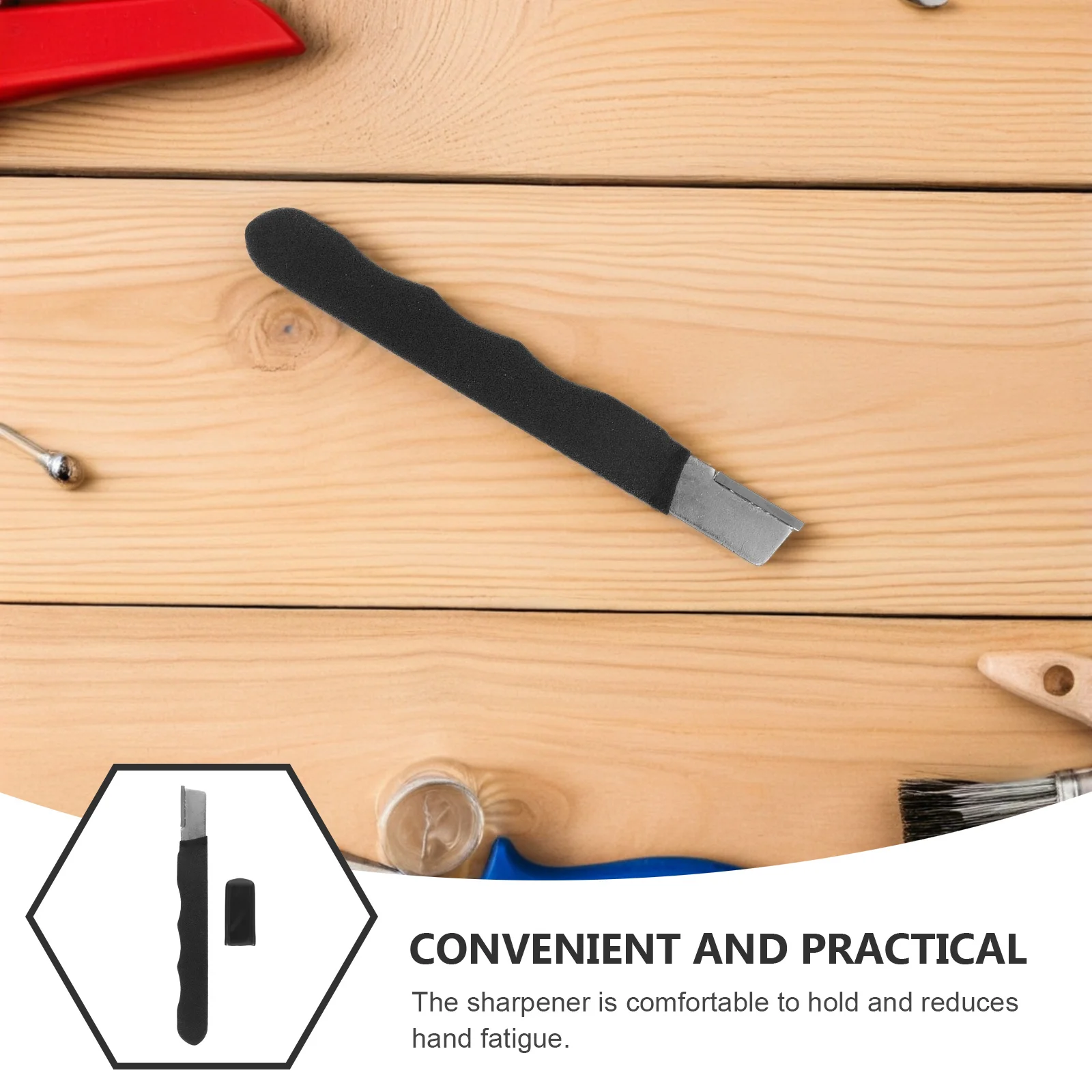 

2Pcs Garden Tool Blade Sharpener Portable Durable for Pruners Scissors Quick Efficient Sharpening Garden Tool Sharpner