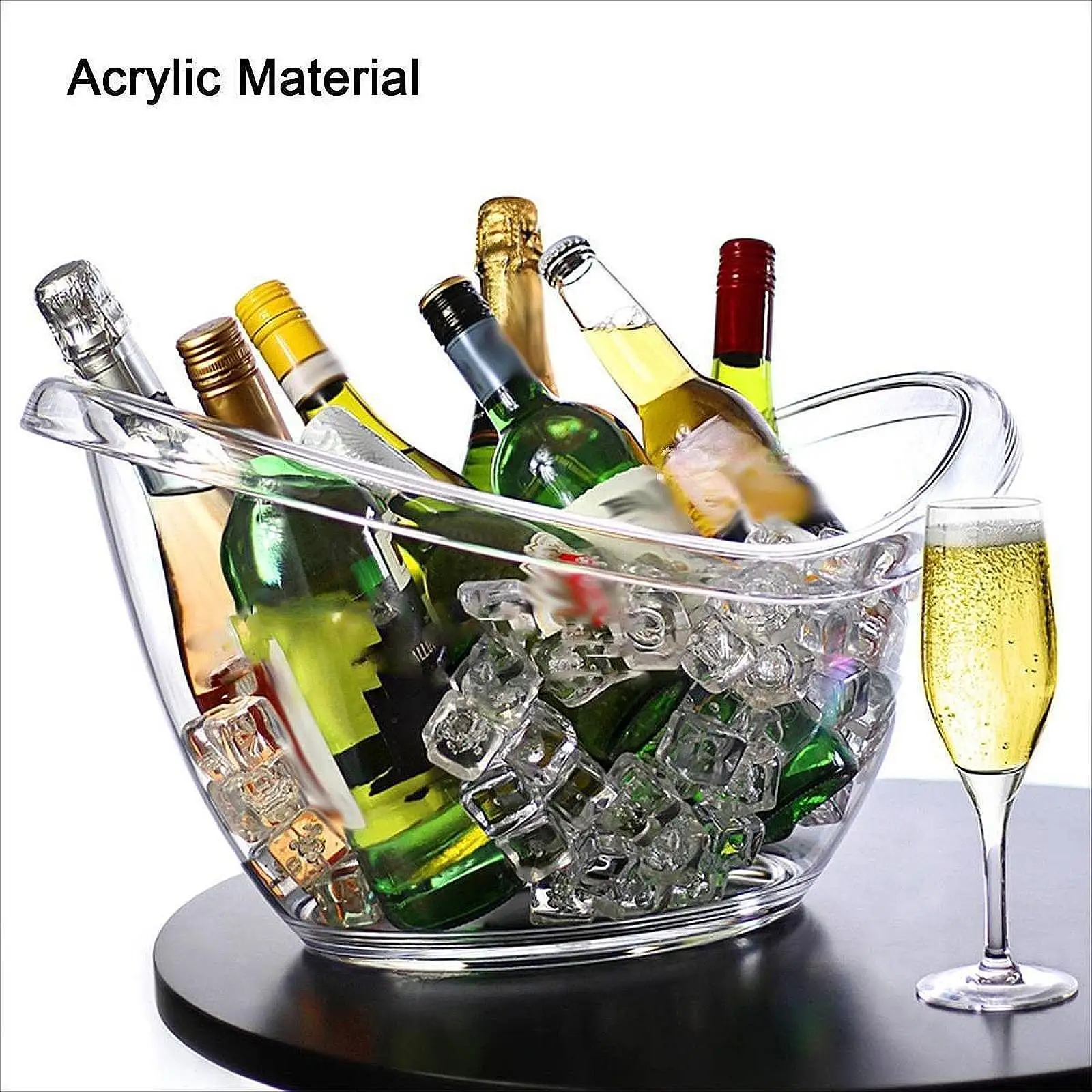 Ice Bucket Props Home Restaurant Party Tub,Kitchen Sturdy Summer Gifts Supplies,Bar Champagne Bucket Container,Beverage Cooler