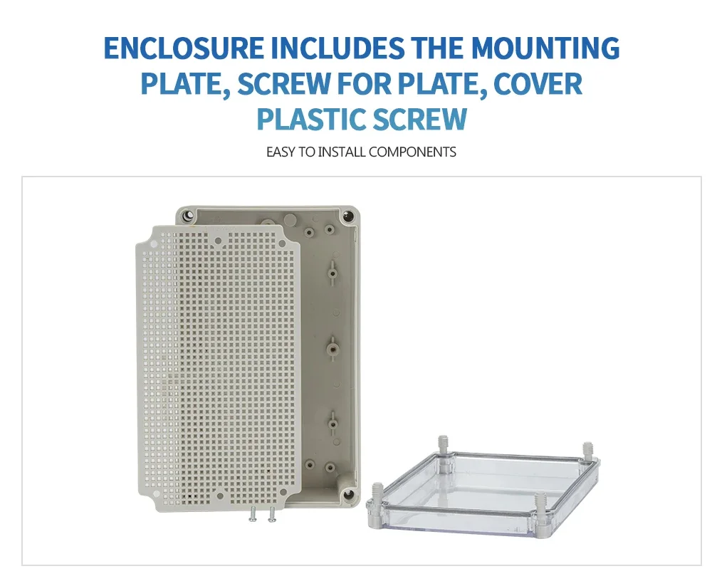 ManHua Transparent Cover Outdoor Waterproof Electrical Junction Box ABS plastic Enclosure Case Distribution box