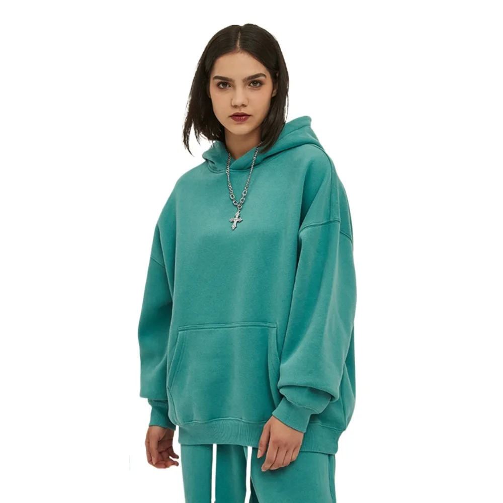 Sudadera con capucha de gran tamaño lila para hombre, ropa de calle informal, sudadera con bolsillo canguro