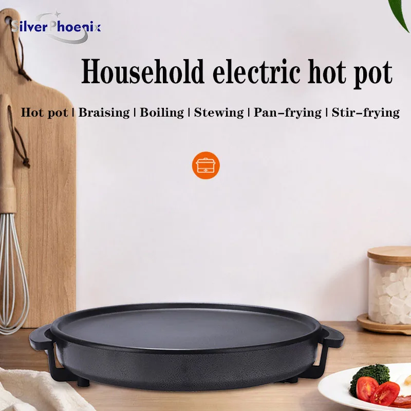 Sartén eléctrica antiadherente, parrilla eléctrica sin humo, sartén eléctrica multifuncional de estilo coreano, máquina para hacer tortitas