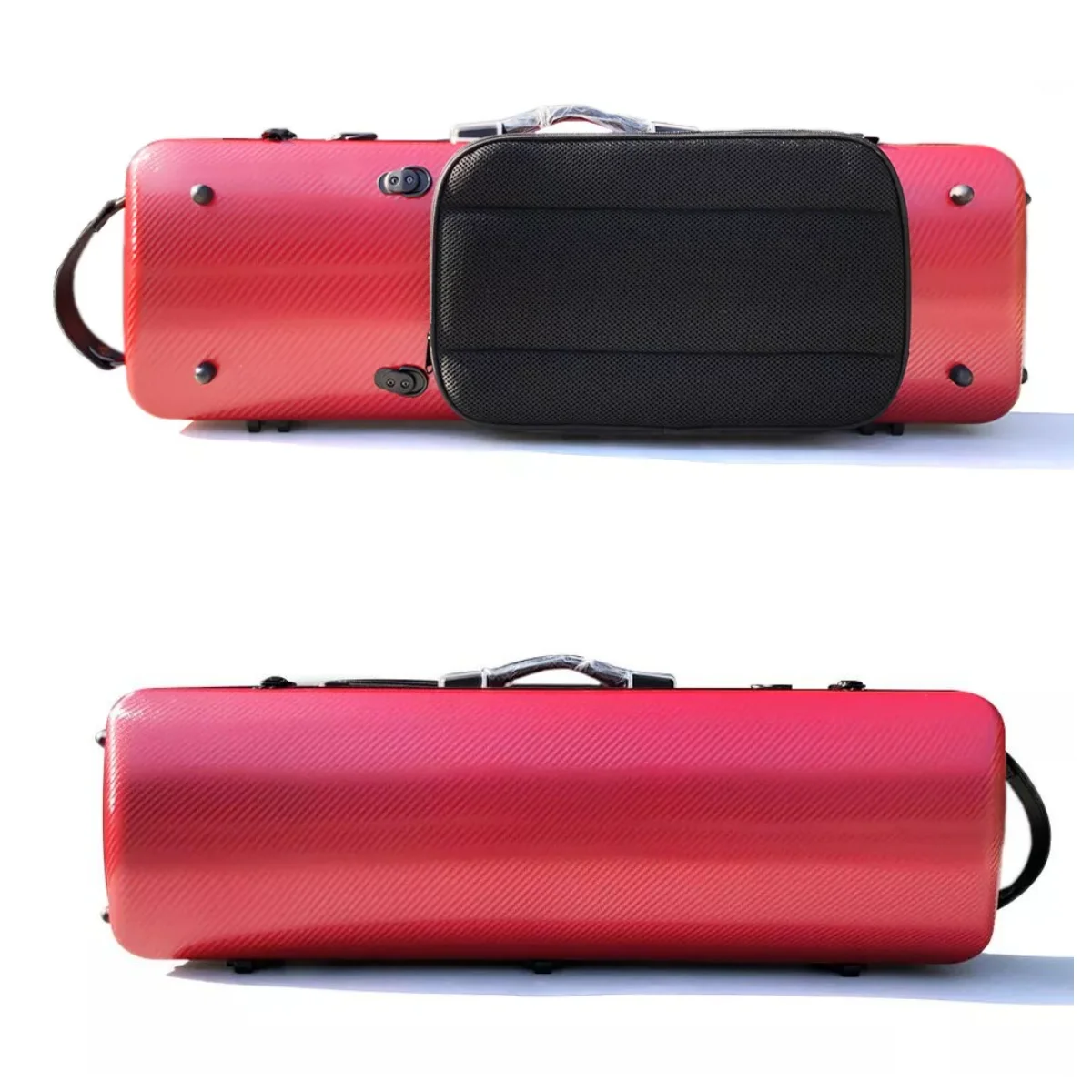 Violin Case 4/4 Full Size Carbon Fiber Hard Shell Violin box Music sheet Bag Oblong Case Adjustment backstrap New