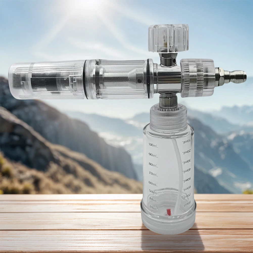 

Распылитель жидкой пены 100 мл с быстроразъемным разъемом 1/4 дюйма, 4500 фунтов на квадратный дюйм, распылитель для мыльной пены, горшок для распыления пены, аксессуары для автомойки