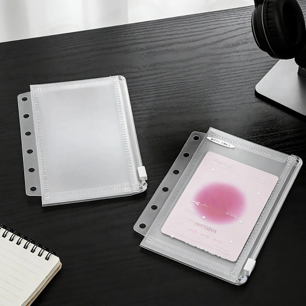 Clear Shining Card Sleeve Protector Kpop Idol Photo Card Holder Zipper Bag Case HD Photcard Supplies Cover Decoration