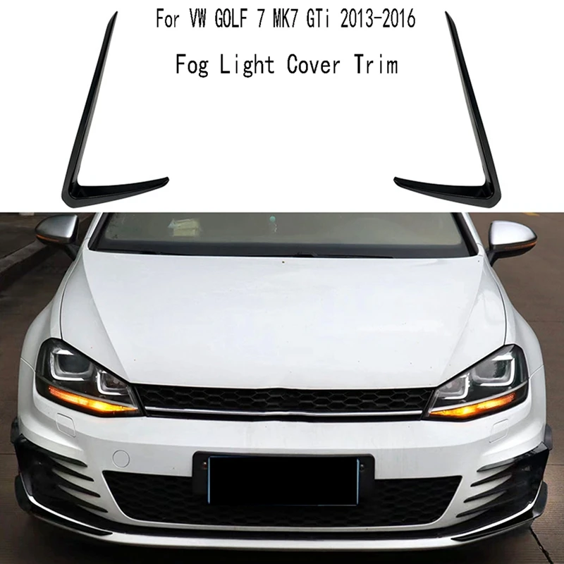 Front Bumper Splitter For VW GOLF 7 MK7 Gti 2013-2016 Fog Light Cover Air Vent Trim Flap Canards Body Kit Parts