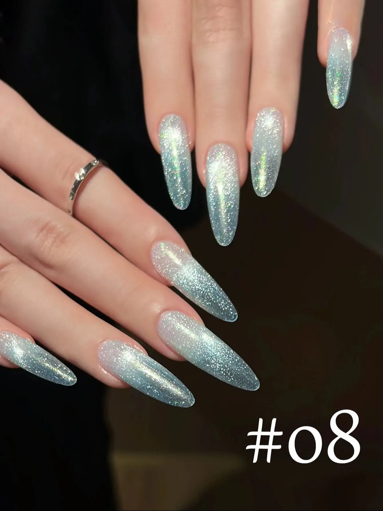 1 pièces ZH automne ongles chaud Aurora mousseux glace Gel vernis à ongles Flashy blanchissant glace Transparent paillettes cristal Nail Art