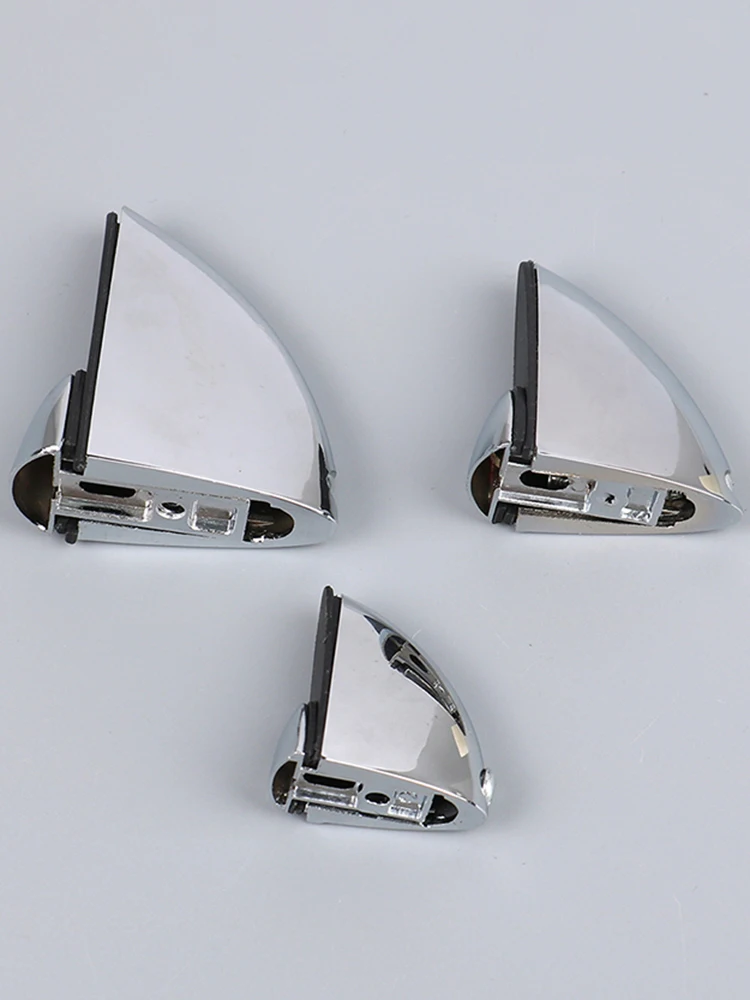 Adjustable Glass Shelf Holder Clamp Brackets Chrome Bathroom Support Clamps Bracket Shelves Holder Home Improvement