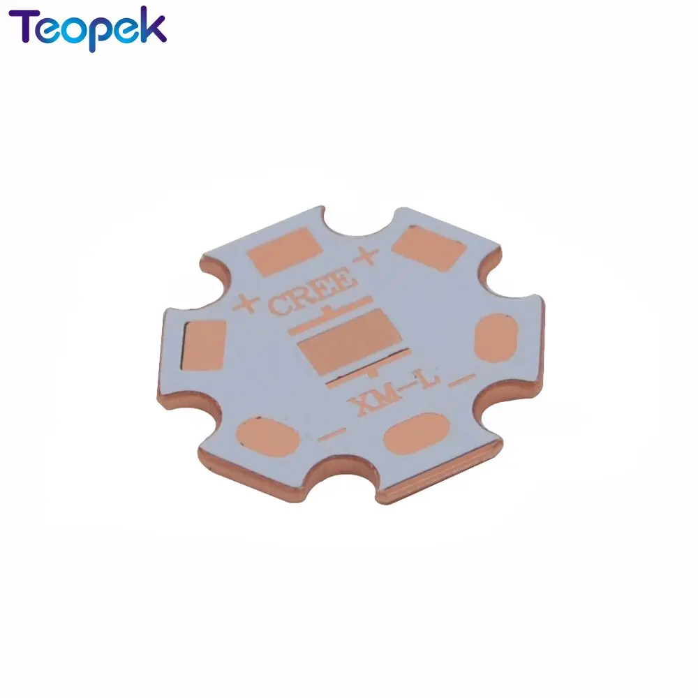 10pcs/lot 20MM Copper PCB/ Copper base plate/ Circuit board/Copper LED board For CREE XML XML2 T3 T5 T6 U2 LED