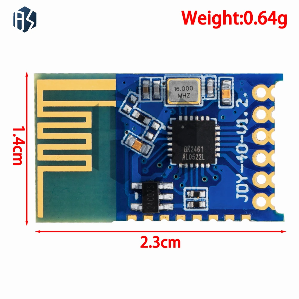 JDY-40 2.4GHz Wireless Serial Module - TTL IO Transceiver for Arduino/Raspberry Pi, Low Latency Remote Control & IoT Projects (F