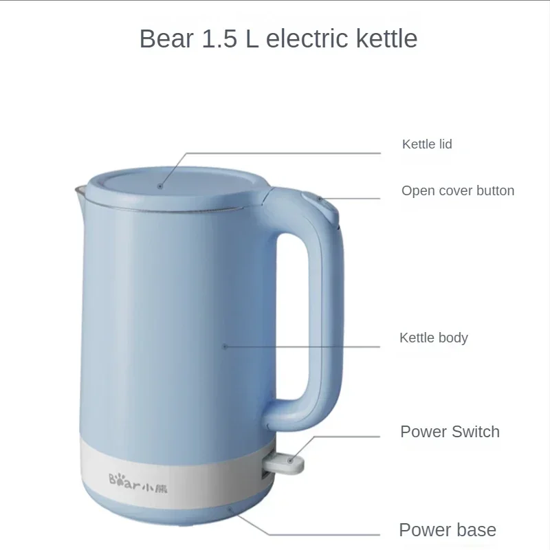 Ketel listrik, Ketel air rumah, Ketel meja otomatis penuh 304, baja tahan karat kecil portabel