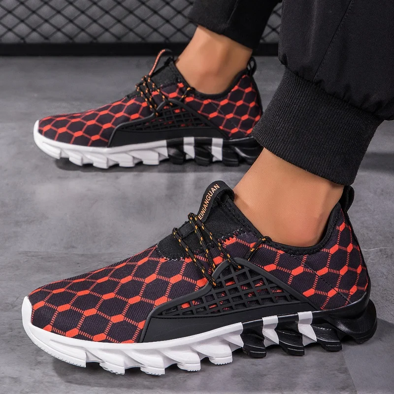 

Spring and Autumn's new men's breathable casual sports shoes, walking and running shoes, lightweight flat shoes