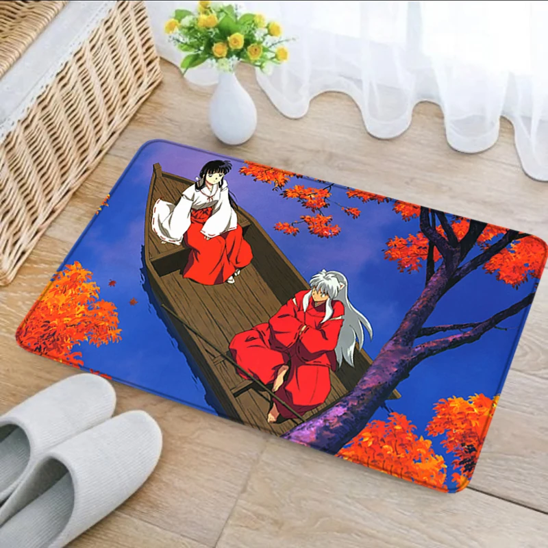 Children Carpet Living Room Inuyasha Rugs Foot Carpets Entrance Doormat Kawaii Rug Floor Mats Non-slip Mat Home Kitchen Decor