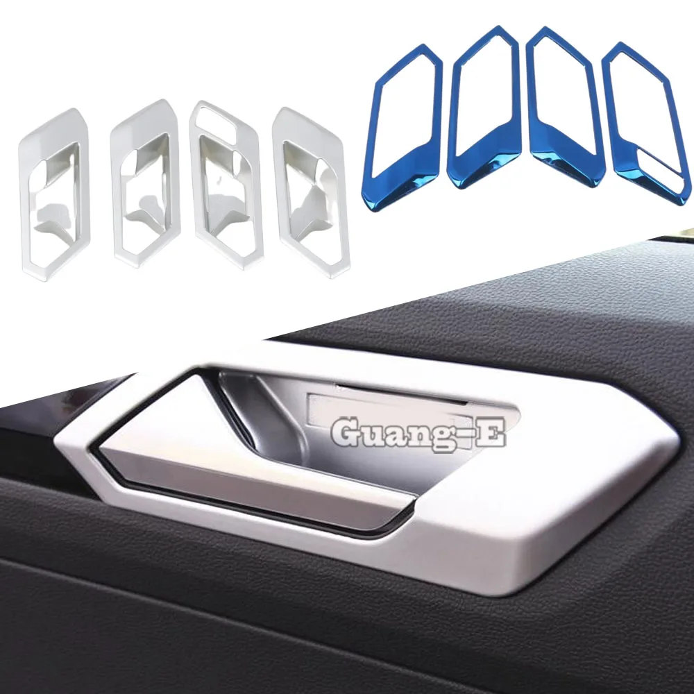 Styling Sticker Trim Door Inner Handle Bowl Frame Lamp Cover Armrest Hood For Volkswagen VW T-ROC TROC 2017 2018 2019 2020 2021