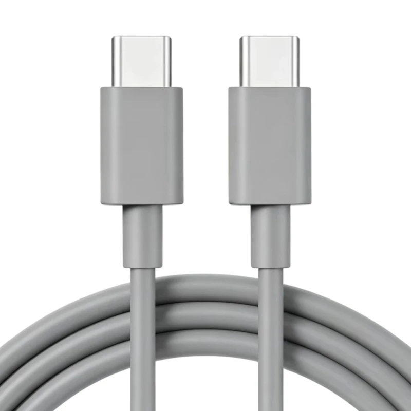 Graues Typ-C-Kopfhörerkabel, 130 langes Ladekabel für Kopfhörer-Netzkabel X3UB – Detail 1