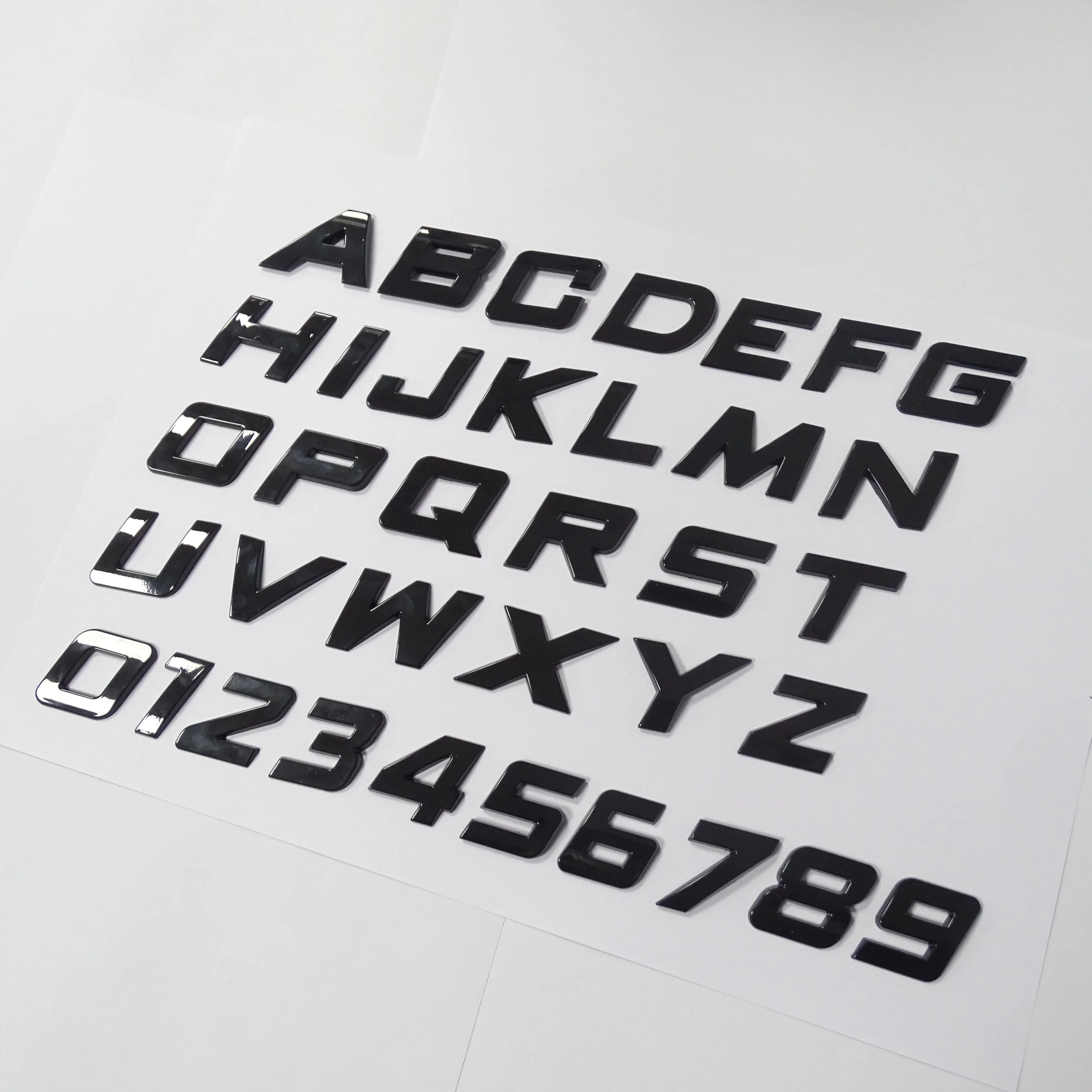 Glossy black 3D 2.5cm high Ita - Car Accessories Name 评论和价格