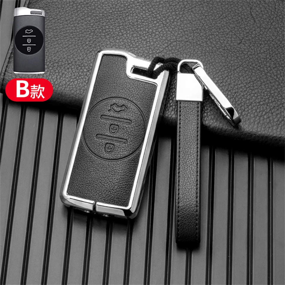 Car Key Cover Case Shell For Chery Tiggo 8 Arrizo 5 Pro Gx 5x eQ7 Chery Tiggo 7 Pro 2020 Accessories Car-Styling Keychain