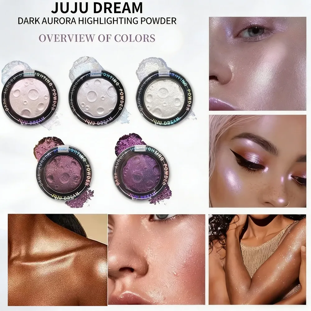 5 Shades 3D Highlighter Powder Moon Glow Face Eyes Body Contour Brighten Unisex Skin Safe Certified Makeup - view 3