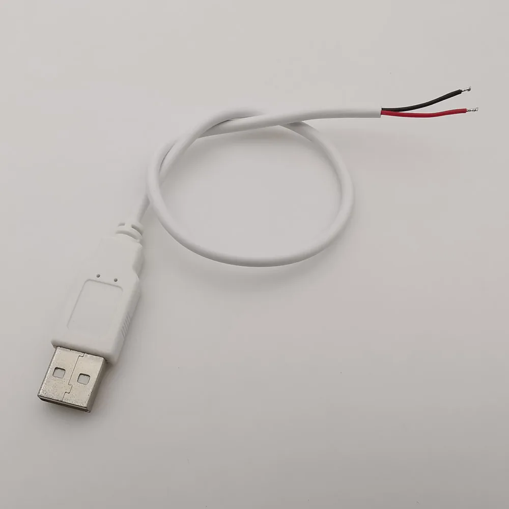 2 Pin 4 Pin Wire 5V USB 2.0 A Male Female Power Plug Pigtail Cable Jack Charging Cord Extension Connector 0.3m 1m 2m