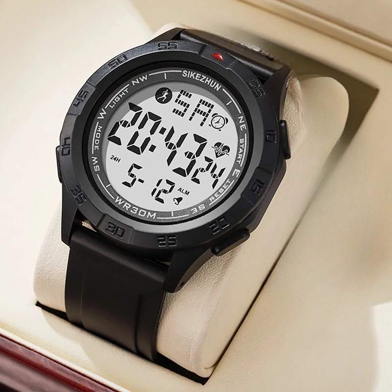 Men's Watch Multi Functional Outdoor Men's Sports Electronic Watch Night Light Alarm Clock Large Dial Watch