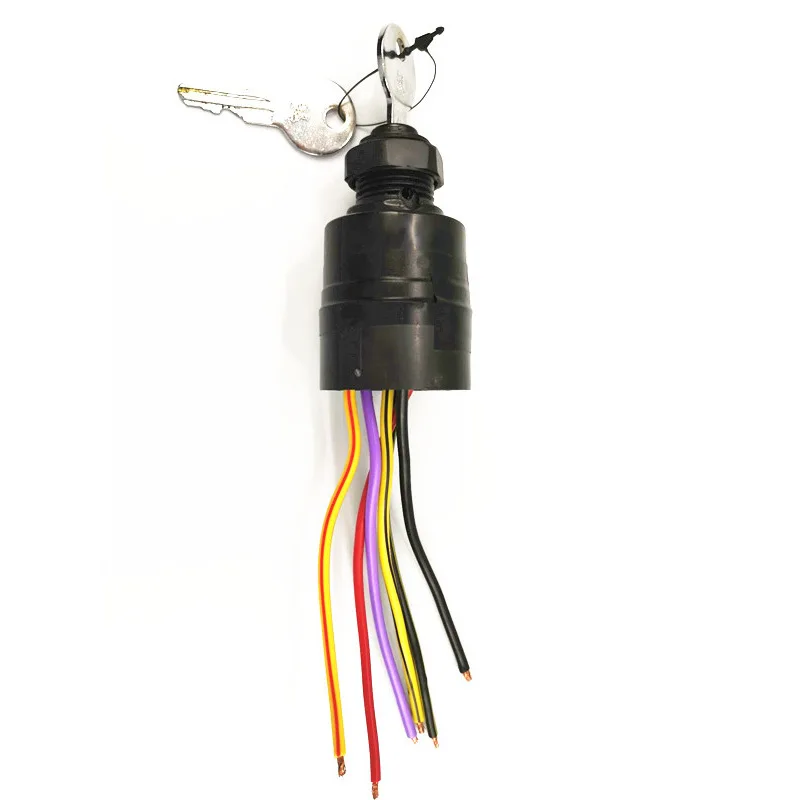 6-Wire ignition switch key 17009A2 is used for external ignition of outboard machine