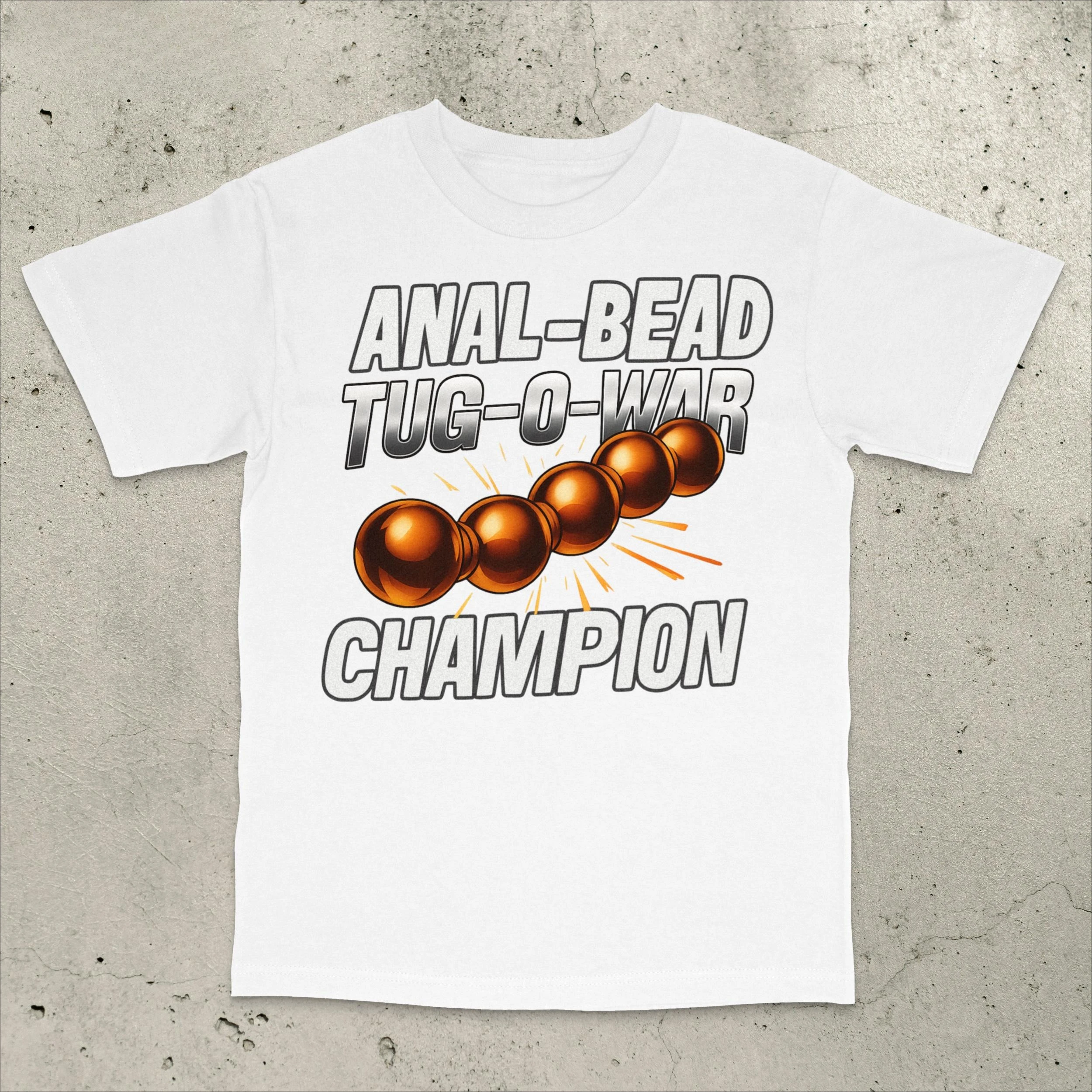 アナルビーズ引き綱ゲームの優勝者 面白いミームTシャツ メンズ＆レディース半袖コットンTシャツ 面白いシャツ 夏トップス メンズ服