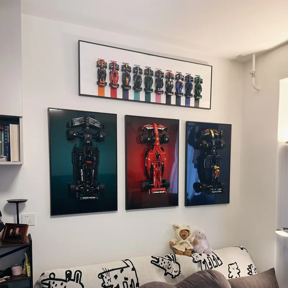 

LED Metal Display wall mount for LEGO 42171 42206 42207 , For Ferrari SF-24,For Red Bull RB20,For Mercedes AMG F1 W14 E