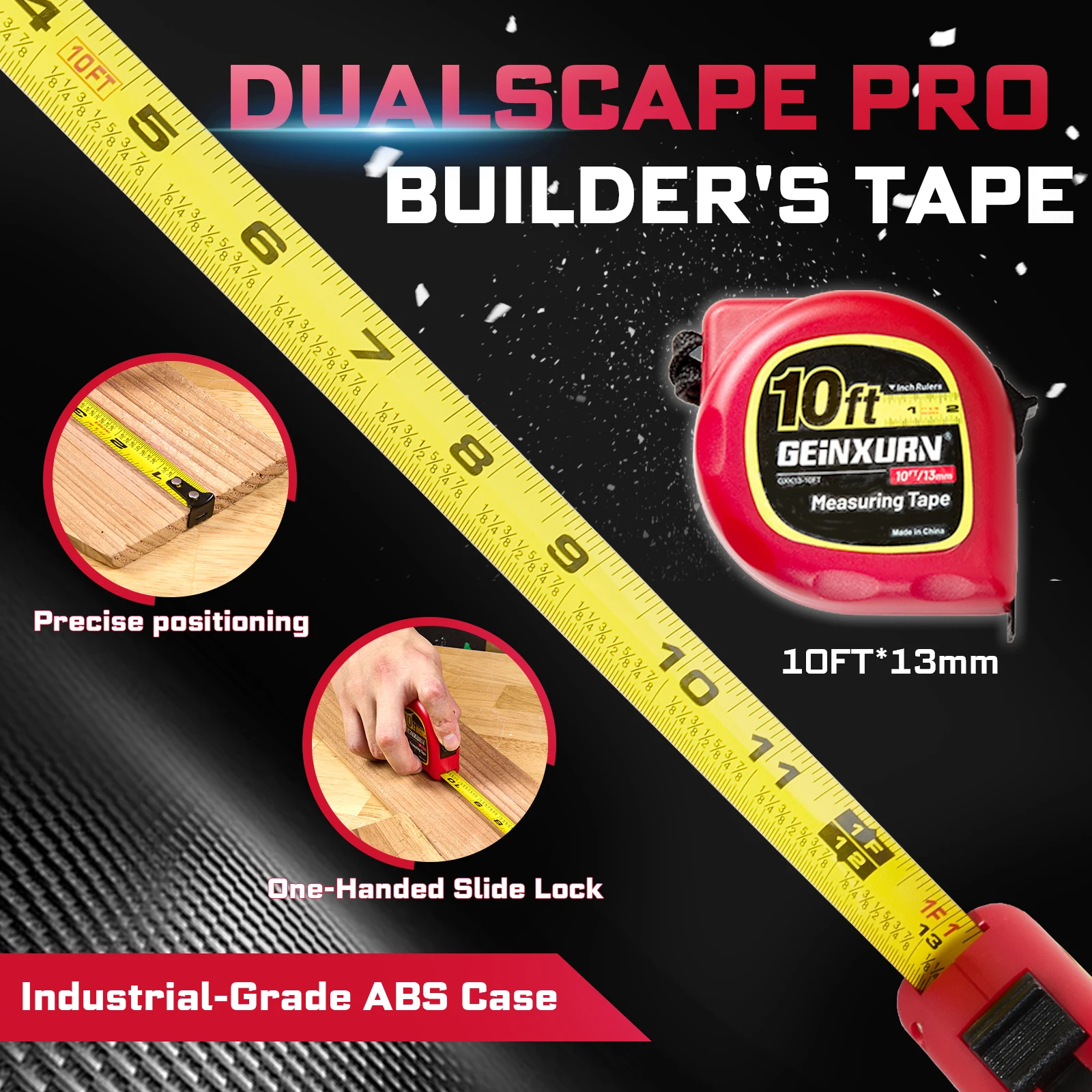 Geinxurn 38Pcs Tools Set Packaged with Water Pump Plier,Screwdriver Bit,mini ratchcting wrech and Tape Measure for Home Repairs